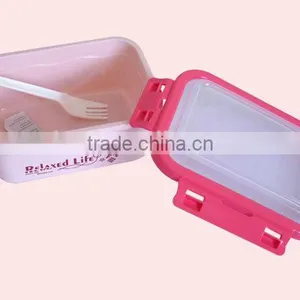 1.1L Promotional Gift Plastic Children's Lunch Box With Cutlery Set thumbnail-5