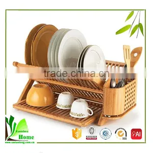 China Wholesale Custom Bamboo Adjustable Dish Rack thumbnail-3