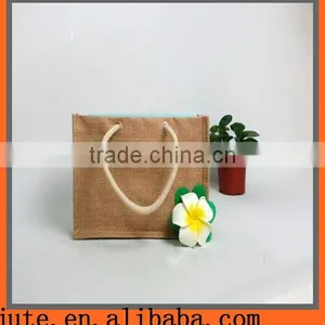Christmas Fashion Tote Bag Jute Fabric Recycling Shopping Bag thumbnail-2