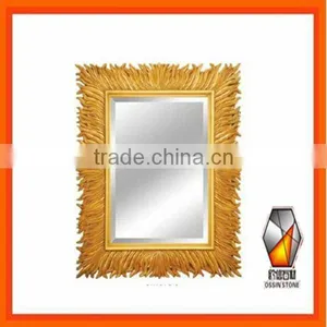 Popular Golden PU Art Deco Wall Mirror Frame---Best Selling thumbnail-1
