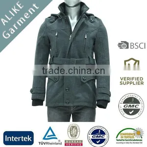 ALIKE Men's Hooded Fake Wool Foldable Windbreaker thumbnail-1