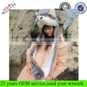 Faux Fur Funny Adult Animal Winter Hats With Paw Plush Animal Faux Fur Hat thumbnail-1