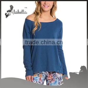 Custom Woman Yoga Clothing Running Cheap Long Sleeve Sport Shirt thumbnail-1