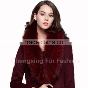 COLLAR-R1A Super Quality Elegant Lady Real Raccoon Fur Fashion Collar thumbnail-1