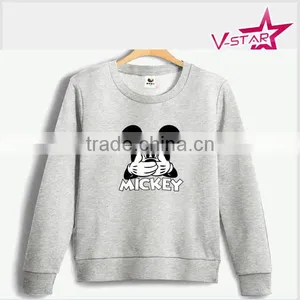 Crew Neck Fleece Sweatshirt Wholesale Cotton Crew Neck Sweatshirt thumbnail-1