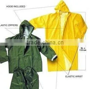 PVC Yellow/Blue/Green/Black Raincoat/ Transparent Plastic Raincoats thumbnail-1