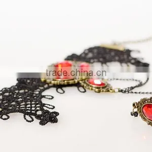 Festival Jewelry Set American Elegant Red Diamond Bracelet and Ring Set thumbnail-4
