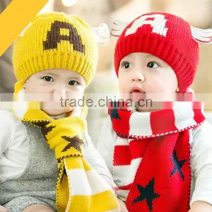 TC17008 Wholesale Cute Baby Winter Hat and Scarf thumbnail-1
