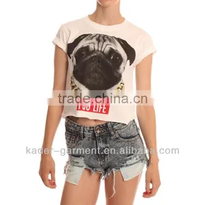 Pet Dog Sublimation T Shirt, Slim Fit for Women thumbnail-1