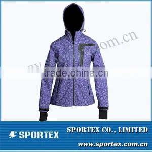 Functional Xiamen Sportex Ladies' Softshell Jacket, Softshell Jackets, Softshell Clothes OEM#YC13049 thumbnail-1