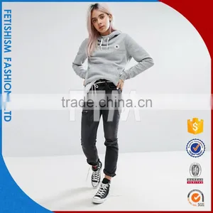 2017 New Fashion Female Hoodie Sweater in Spring and Autumn Korean Style Student Loose Thin Coat Grey Hoodie thumbnail-1