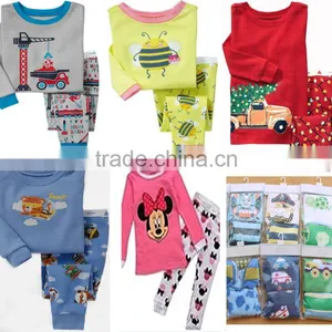 New Fashion Baby Boys and Girls Spring and Autumn Long Sleeve 2pcs 100% Cotton Sleepwear Kids Pajama thumbnail-1