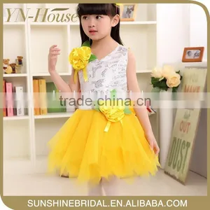 Lavender Elegant Floral Patterned Short Front & Long Back Flower Girl Dress thumbnail-1