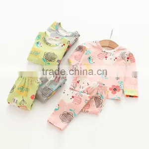 Autumn New Style Animal and Flower Printing Cotton Soft Girl Pajamas thumbnail-3