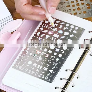 Hot Sales DIY Stainless Steel Drawing Templates/ Bookmark for Planner,Scrapbook, Handbook thumbnail-2