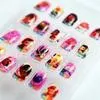 Cute French Tip Brand Nail Art Barbie Doll Colorful Fake Nails For Kids thumbnail-1