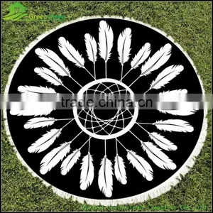Custom Reactive Photo Printed Circle Microfiber Beach Towel Custom Round Towel Donut Beach Towel thumbnail-3