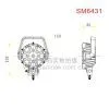 New-43W High Power Tractor LED Work Lamp Mining Light SM6431 thumbnail-3