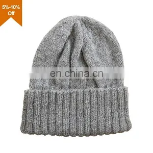 Qianzun Plain Striped Blank Beanie 100 Acrylic thumbnail-1