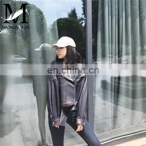 Ladies Latest Fashion Girl Casual Leather Jacket Real Women Leather Jackets thumbnail-3