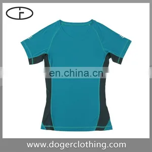 OEM Custom Best Brand Girls Shorts Sleeve Tight t Shirt thumbnail-1