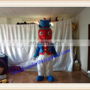 Red Dragon Cartoon Mascot Costumes thumbnail-1