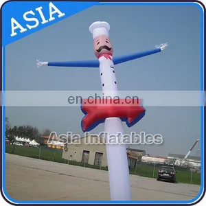 White Advertising Inflatable Air Dancer 10ft With Printing thumbnail-1