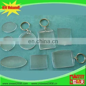Promotional Clear Custom Blank Souvenir Plastic Frame Key Chain Picture Insert Logo Keyring Acrylic Keychain Photo thumbnail-1