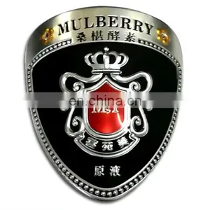 Factory Custom Metal Aluminum Printed 3D Wine Emblem Label With Good Sticker thumbnail-5
