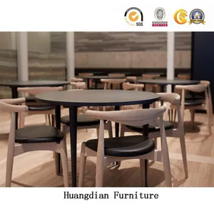 Hotel Restaurant Furniture Wooden Dining Chair and Table Set thumbnail-1