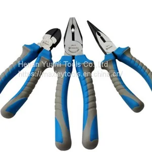High Quality Germany Type Industrial Carbon Steel Long Nose Pliers With Plastic Handle thumbnail-1