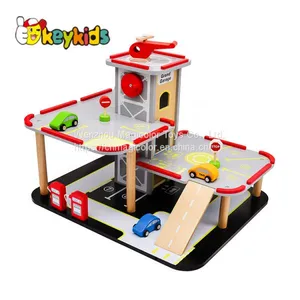 2019 New Arrival Educational Play Set Wooden Parking Garage Toy for Children W04B076 thumbnail-1
