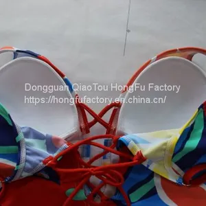 Front Deep v Sexy Swimsuit Floral Soft Padded Bathing Suit Women's One Piece Swimwear thumbnail-2