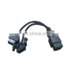 OBD2 Male to Dual Female Adapter Splitter Extension Cable 18cm OBD II 0.6FT thumbnail-1
