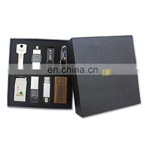 2019 Hot Selling 8pcs Christmas Gift Promotion Set Metal Plastic Usb Flash Drive Free Sample thumbnail-1