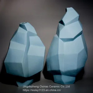 Modern Irregular Prism Ceramic Flower Vase/ Ornament thumbnail-4
