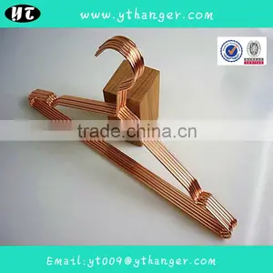 HA6918 Luxury Metal Hanger Durable Copper Wire Coat Hanger Quality Choice thumbnail-1