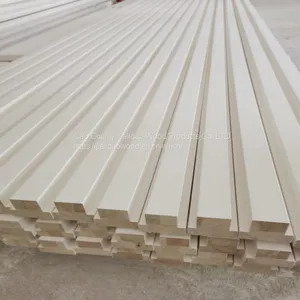 Manufacture Directly Poplar Wood Shutter Composites Components/ Paulownia Real Wood Shutter Components thumbnail-3