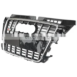 High Quality Front Grill for Audi A3 Material Black RS3 Radiator Honeycomb Grills 2007 2008 2009 2010 2012 2013 thumbnail-4