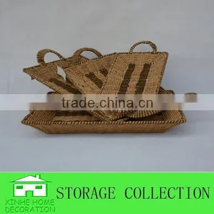 Set of 4 Rectangular Wholesale Paper Rope Woven Egg Tray thumbnail-1