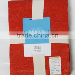 1PC Polycotton Oval Jacquard Tablecloth thumbnail-1