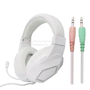 Hdera 3.5mm Language Lab Headset Headphone White Wired Headphones Noise Cancelling Headphones HD806 thumbnail-1
