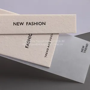 Luxury Recycled Garment Labels Embossed Custom Printing Hang Tag Special Cardboard Brand Name Hangtags For Clothing Own Logo thumbnail-4