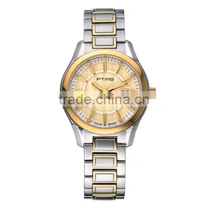 Gold Stainless Steel Jewelry Dial Date Watch 50m Water Resistant thumbnail-1