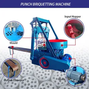 Hexagonal Honeycomb Charcoal Making Machine Coke Powder Briquetting Machine EPC thumbnail-3