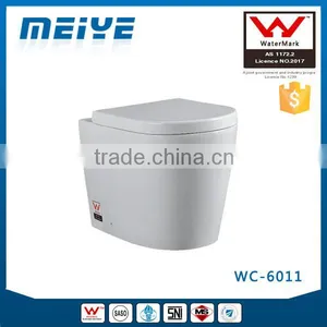 Back to Wall Toilet P/S Trap Round WC Pan for Concealed Cistern or Floor-standing Flushing Cistern WATERMARK WC-6011 thumbnail-1