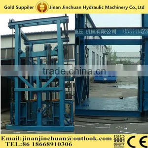 Warehouse Used One Floor to Second Floor Hydraulic Guide Rail Cargo Lift for Sale thumbnail-6