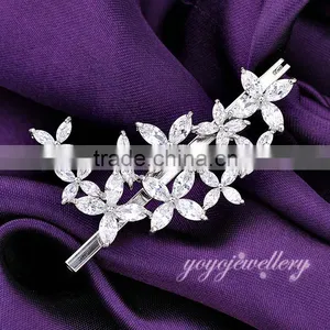 Wholesale Mexican Jewelry Zircon Flower Gold Plated Bangle Bracelet thumbnail-2