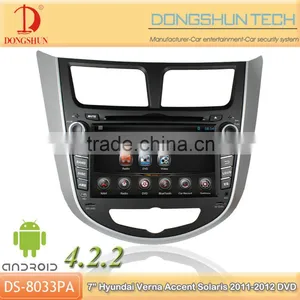 7" Hyundai Verna Accent 2011-2012 Pure Android 4.2.2 Car DVD GPS With WIFI/3G thumbnail-1