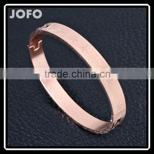Wholesale Star Carving Pattern Stainless Steel Bracelet Bangle Can Open SMJ0054 thumbnail-1